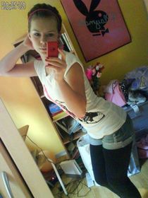 Amazing big tits coed in